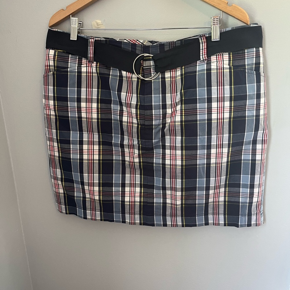 Chaps Blue and White‎ Mini Pencil Skirt Resort Wear
